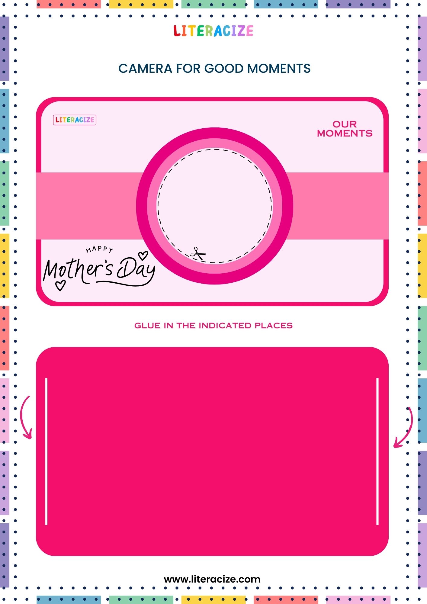 Mothers Day Crafts - Camera for good moments