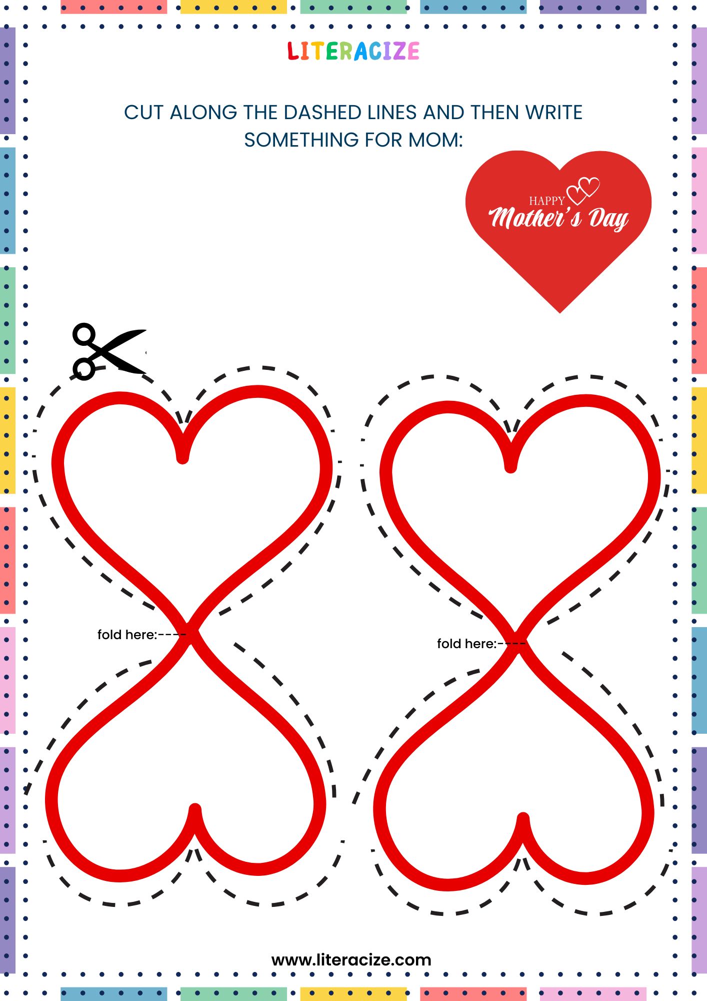 Mothers Day Crafts - Heart Shaped Card
