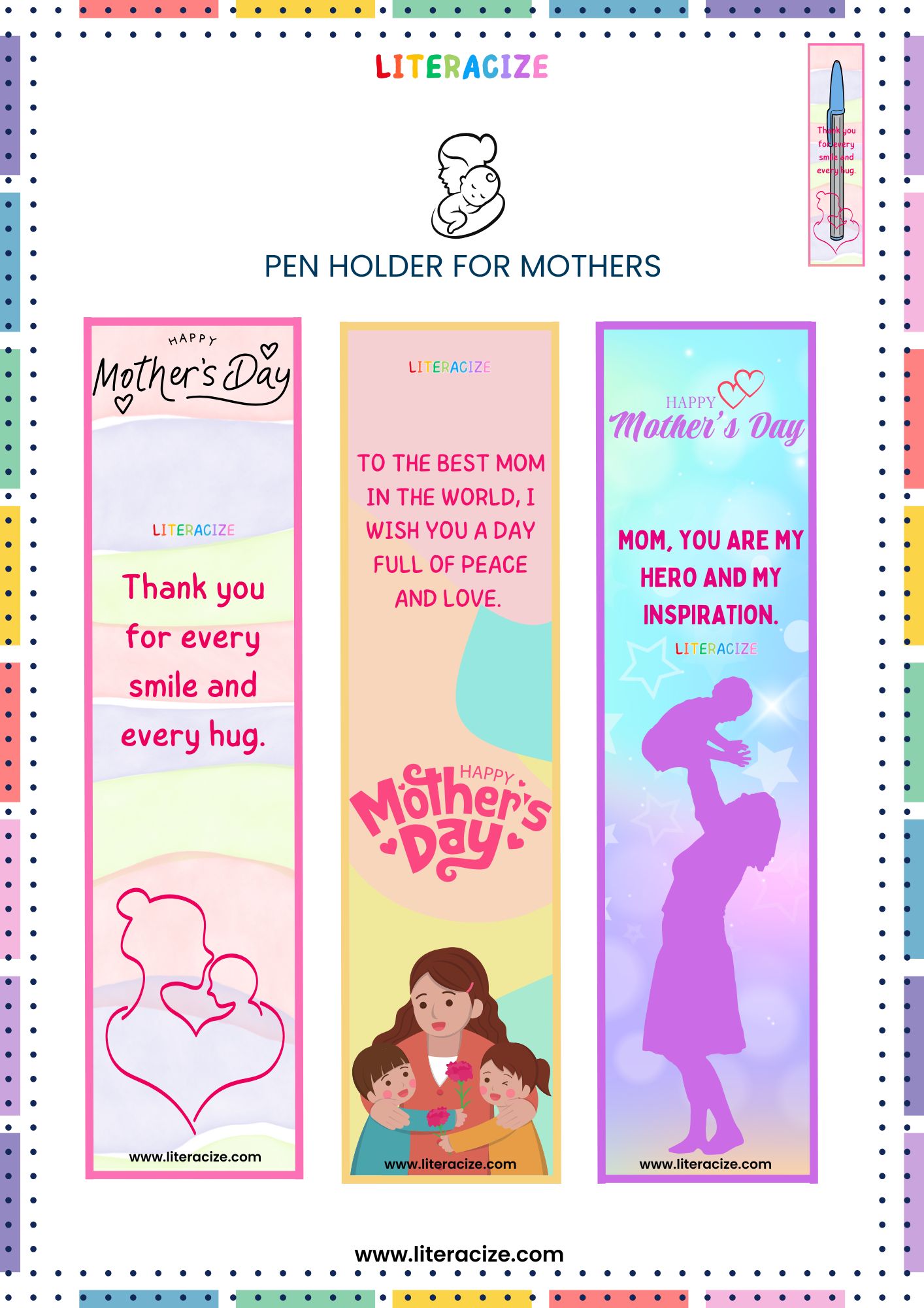 Mothers Day Crafts - Pen Holder for Mothers