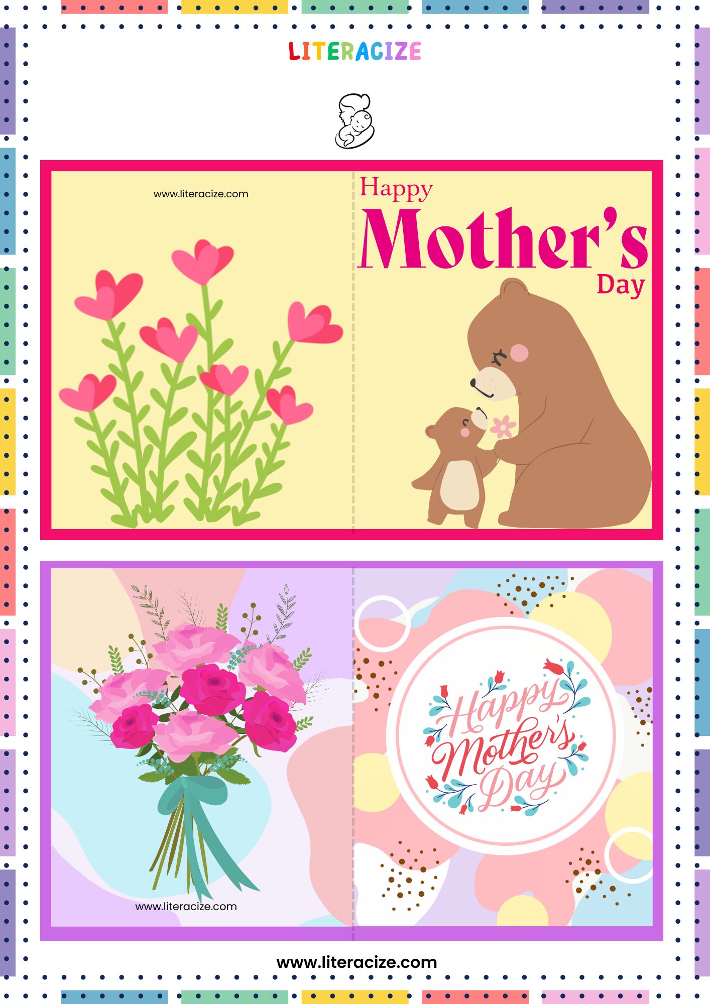 Mothers Day Crafts - Printable Mother's Day Card